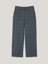 Dale Linen Check Trouser | Blue