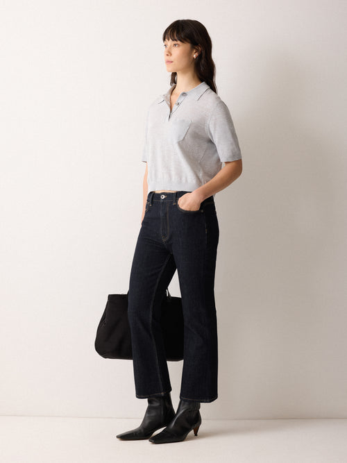 Ines Kick Flare Jean | Indigo