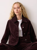 Cord Patch Pocket Jacket | Purple