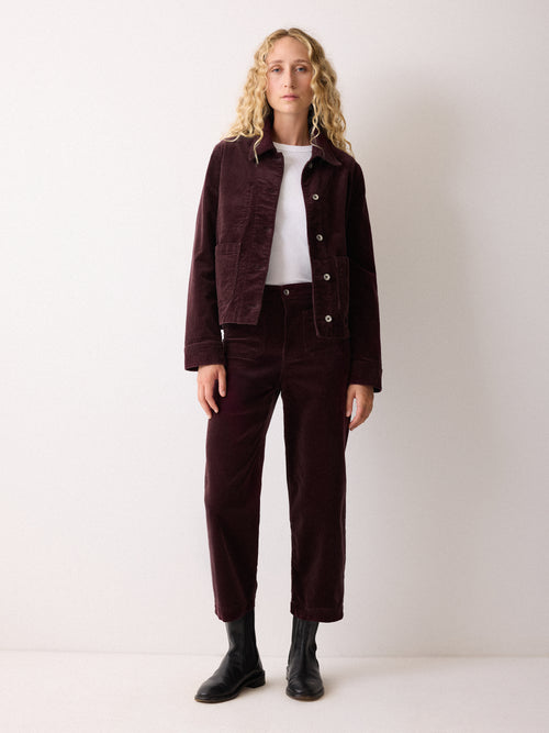 Cord Patch Pocket Jacket | Purple