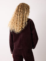 Cord Patch Pocket Jacket | Purple