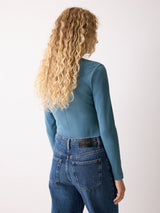 Long Sleeve Fine Cotton Baby Tee | Blue