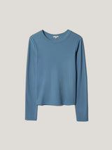 Long Sleeve Fine Cotton Baby Tee | Blue