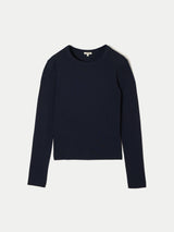 Long Sleeve Fine Cotton Baby T-shirt | Navy