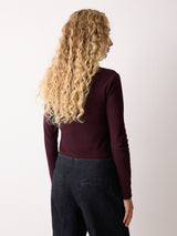 Long Sleeve Fine Cotton Baby Tee | Purple