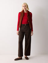 Long Sleeve Fine Cotton Baby Tee | Red