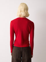 Long Sleeve Fine Cotton Baby Tee | Red