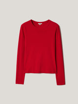 Long Sleeve Fine Cotton Baby Tee | Red
