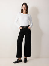 Long Sleeve Fine Cotton Baby Tee | White