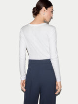 Long Sleeve Fine Cotton Baby T-shirt | White