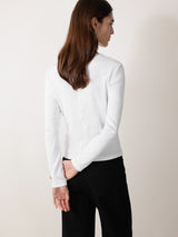 Long Sleeve Fine Cotton Baby Tee | White