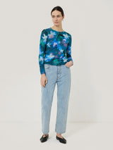 Floral Mist Long Sleeve Tee | Green