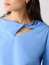 Twist Cotton Top | Blue