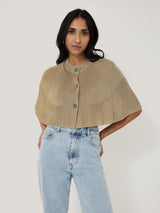 Sparkly Knitted Cape | Gold