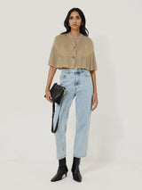 Sparkly Knitted Cape | Gold