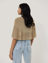 Sparkly Knitted Cape | Gold