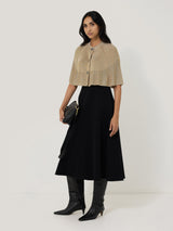 Sparkly Knitted Cape | Gold