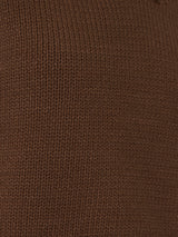 Chunky Cotton Blend V Tank | Brown