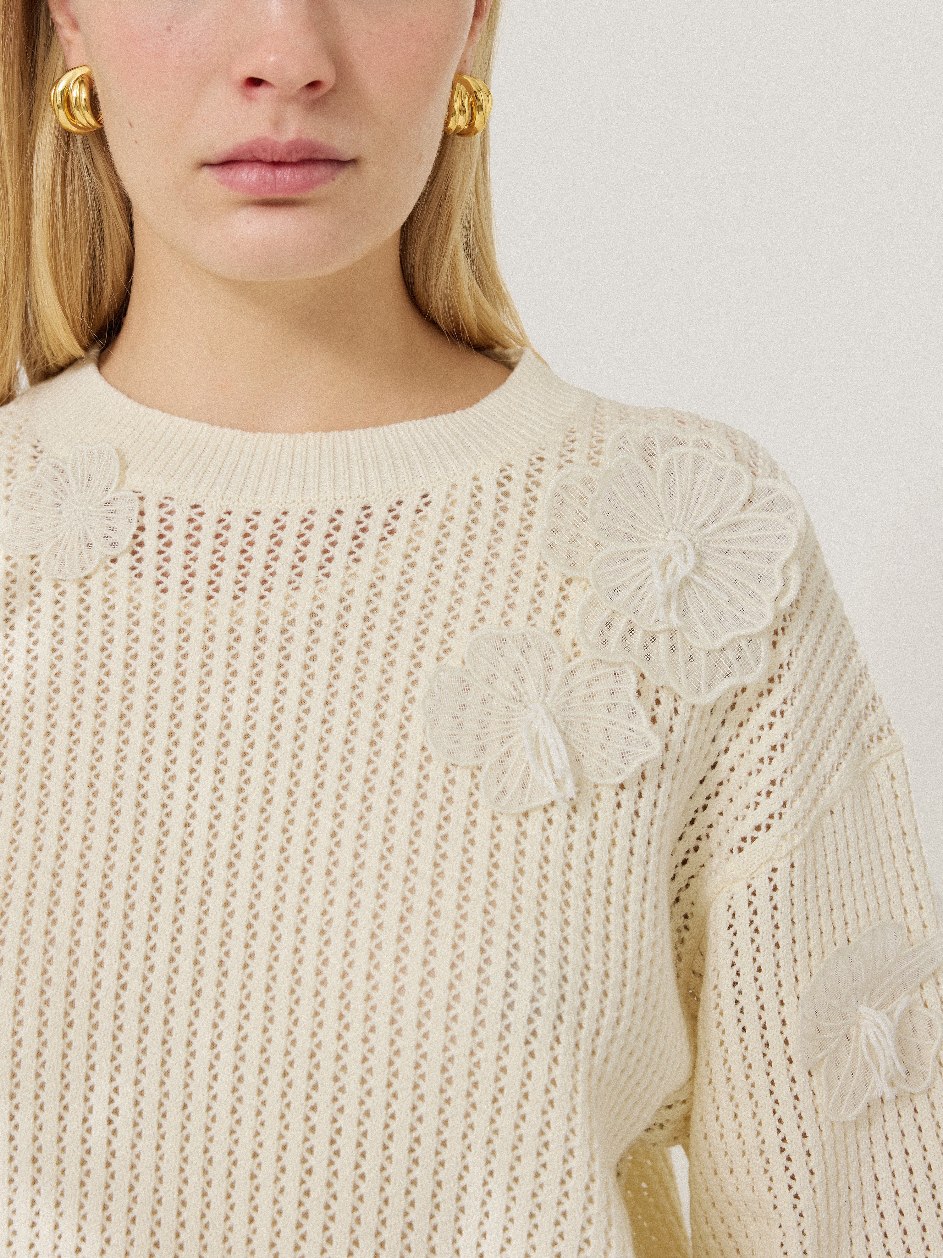 AMERI アメリ LOW RESOLUTION FLOWER KNIT TOP AMERI アメリ LOW RESOLUTION FLOWER KNIT TOP Shop Women's Tops