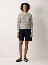 Textured Stripe Sweatshirt | Navy
