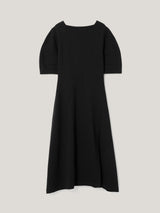 Angled Seams Jersey Dress | Black