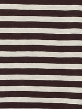 Cotton Slub Stripe Cap Sleeve Top | Oxblood
