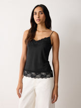 Modal Lace Vest | Black