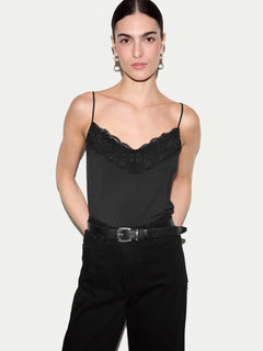 Modal Lace Vest | Black