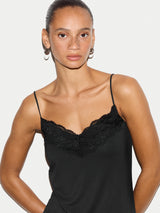 Modal Lace Vest | Black