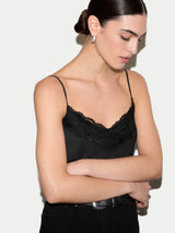 Modal Lace Vest | Black