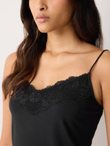Modal Lace Vest | Black