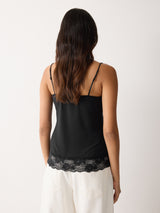 Modal Lace Vest | Black