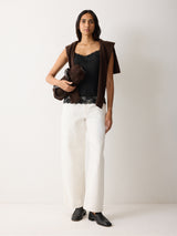 Modal Lace Vest | Black