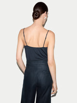 Modal Lace Vest | Navy
