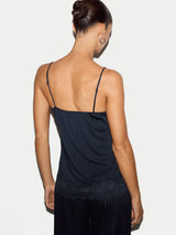 Modal Lace Vest | Navy