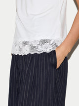 Modal Lace Vest | White