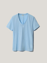 Supima Cotton V Neck T-shirt | Blue