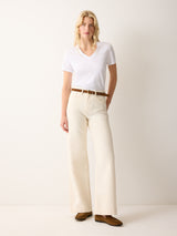 Supima Cotton V Neck T-shirt | White