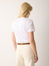 Supima Cotton V Neck T-shirt | White