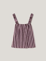 Cotton Slub Stripe Cami | Oxblood