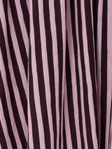 Cotton Slub Stripe Skirt | Oxblood
