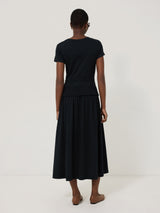 Shirred Waist T-shirt Dress | Navy