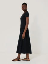 Shirred Waist T-shirt Dress | Navy