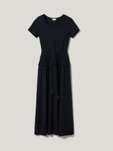 Shirred Waist T-shirt Dress | Navy