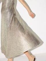 Metallic Jersey Maxi Dress | Gold