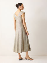 Metallic Jersey Maxi Dress | Gold