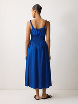 Twist Strap Jersey Dress | Blue