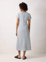 Stitched Short Sleeve Dress | Blue