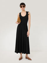 Applique Jersey Sundress | Black