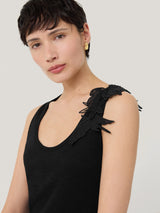 Applique Jersey Sundress | Black